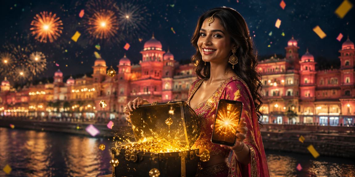 Indian woman enjoying sports betting responsibly